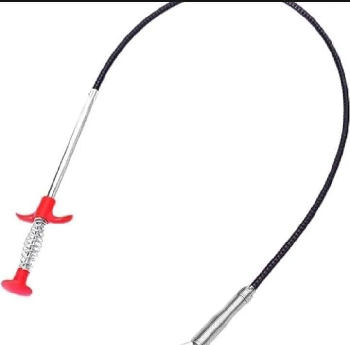 Stainless Steel Drain Cleaning Hook 60cm Silver