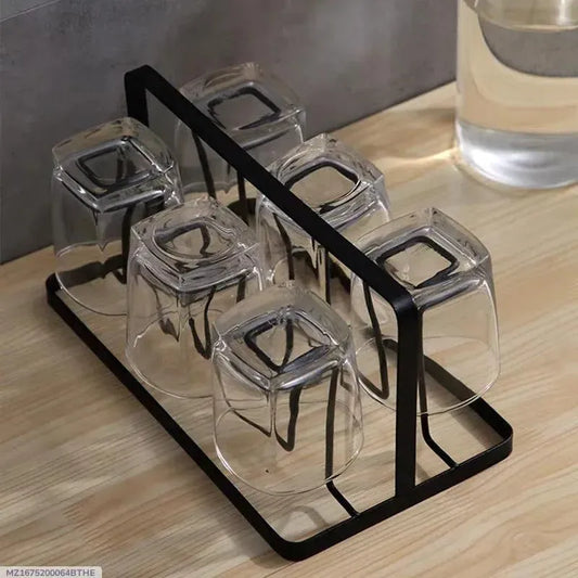 Metal Glass Holder for Kitchen Countertop Organization