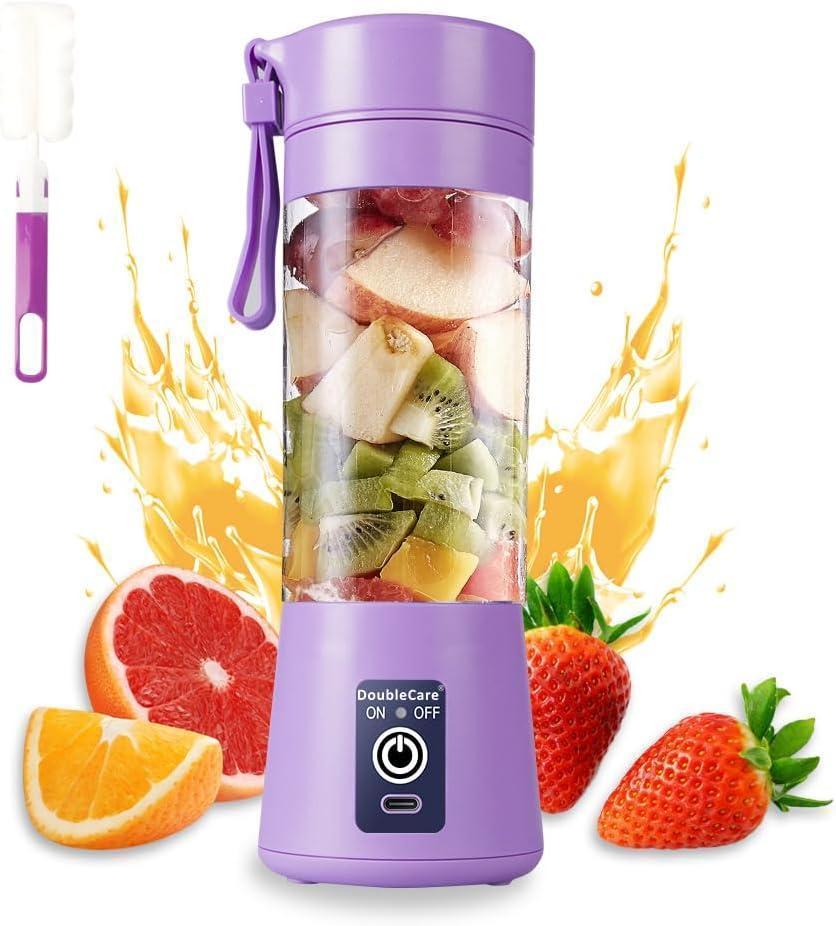 Rechargeable Electric Juicer Blender Purple for Home Use