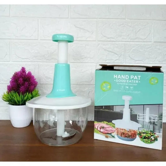 Manual Food Chopper Push, ABS Plastic, Multicolor