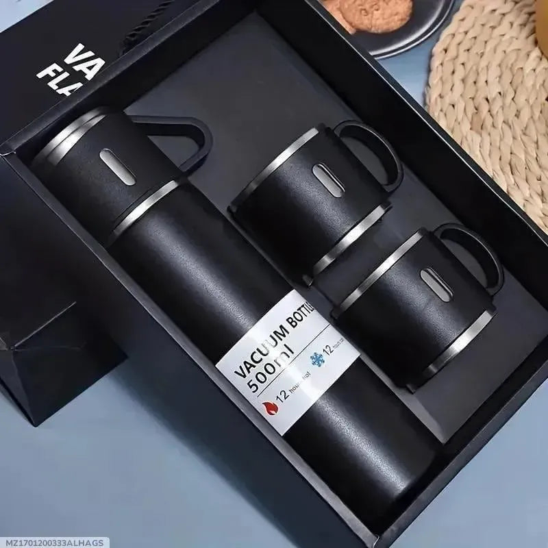 Stainless Steel Vacuum Flask Set 500ml Thermal Insulated