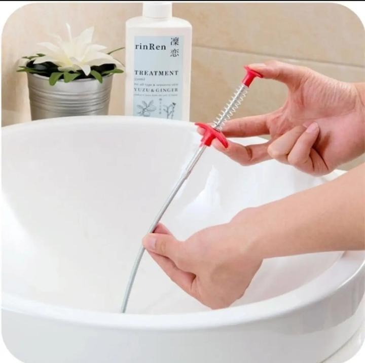 Stainless Steel Drain Cleaning Hook 60cm Silver