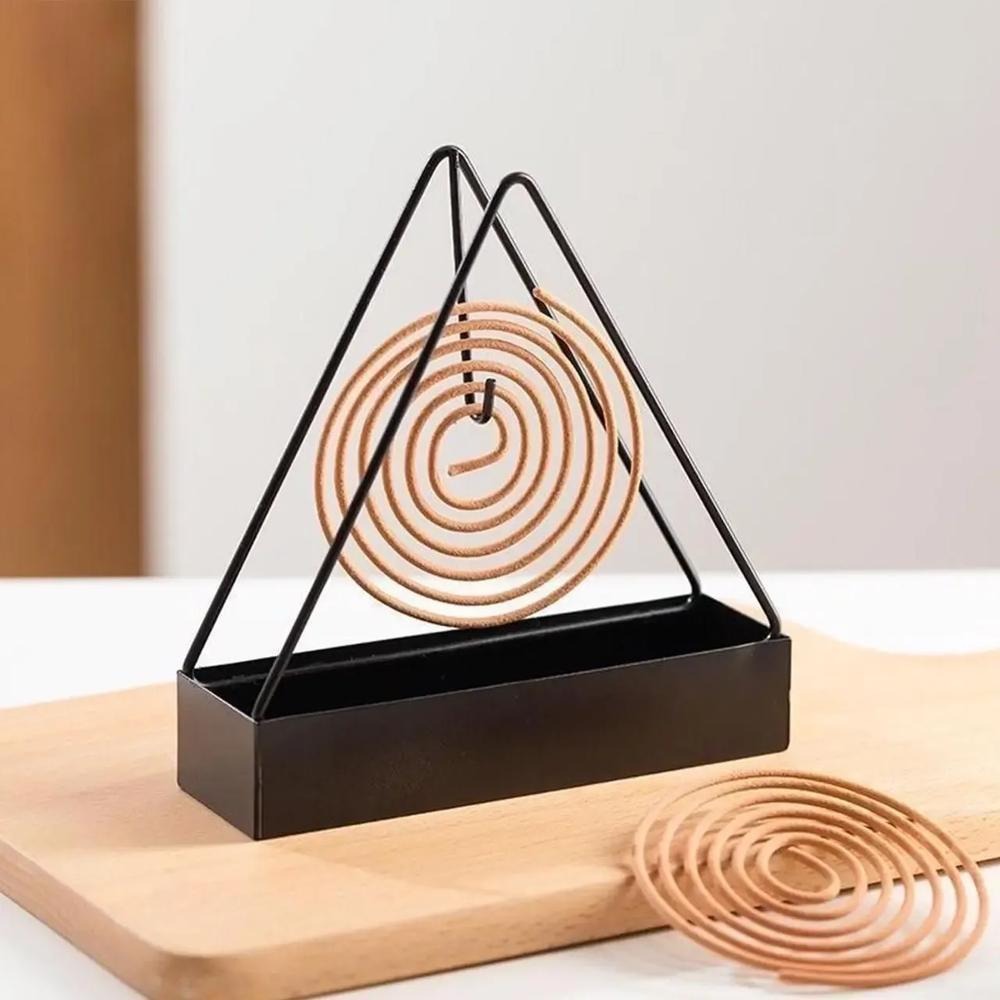 Mosquito Coil Stand Black Metal Portable Organized