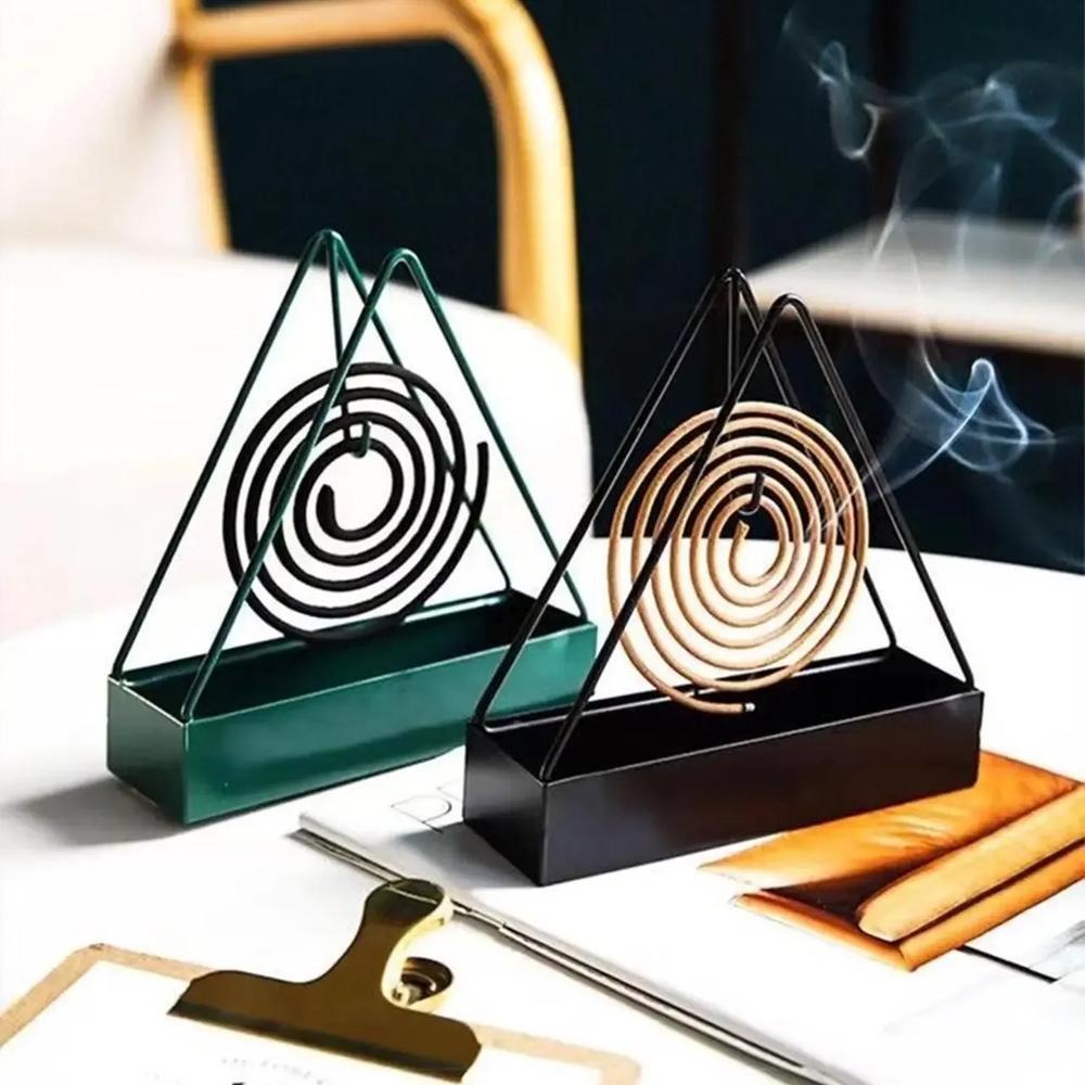 Mosquito Coil Stand Black Metal Portable Organized